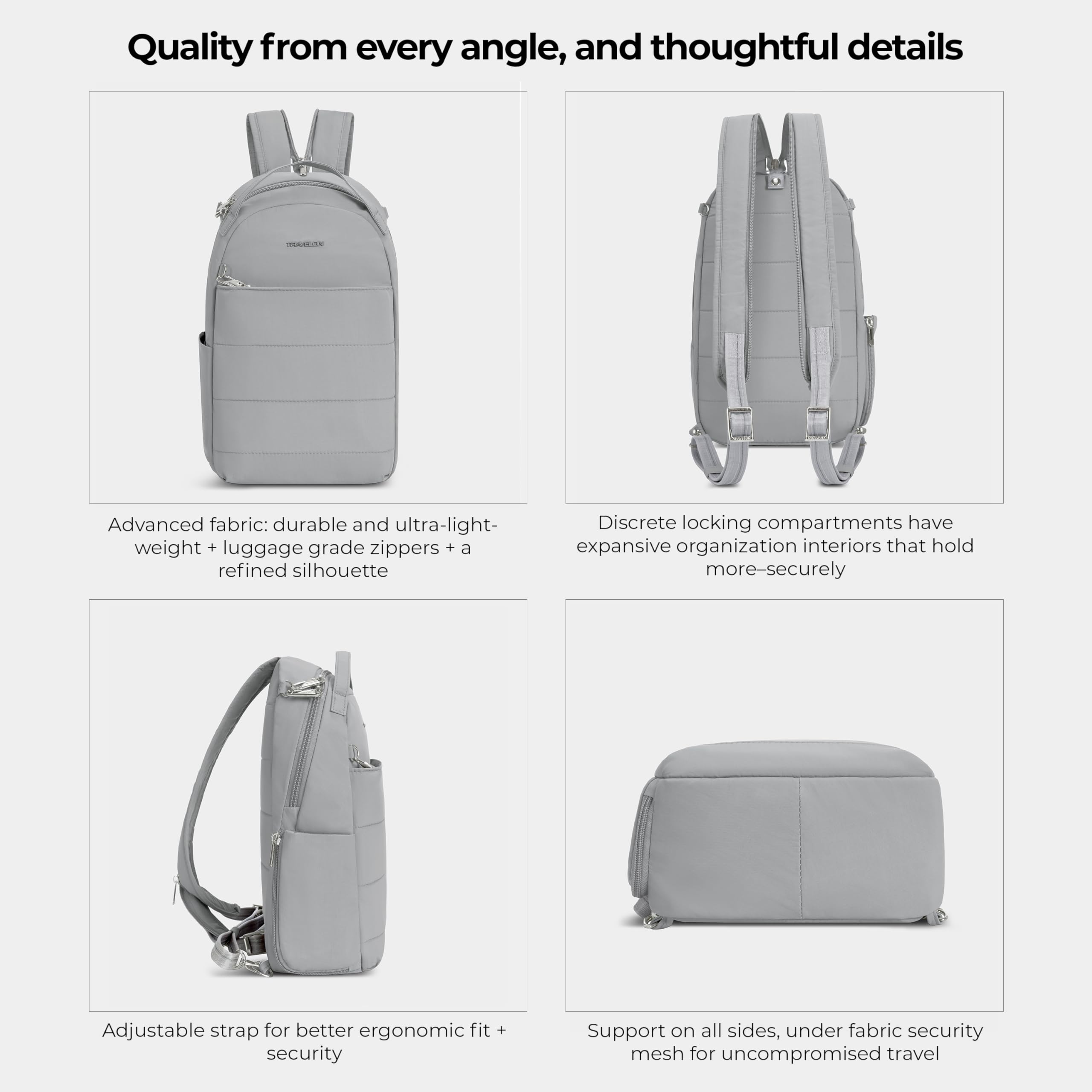 Travelon Anti-Theft Roam Convertible Backpack Sling Sangle Mixte
