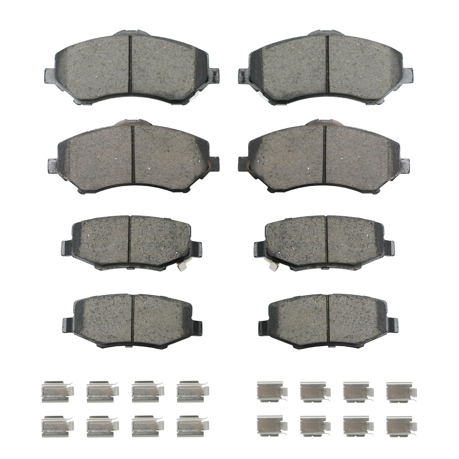Ceramic Brake Pads, 8pcs Front Rear Brake Pads Brakes Kits Fits For 2007-2011 Dodge Nitro,2008-2012 Jeep Liberty,2007-2017Jeep Wrangler,2018 Jeep Wrangler JK