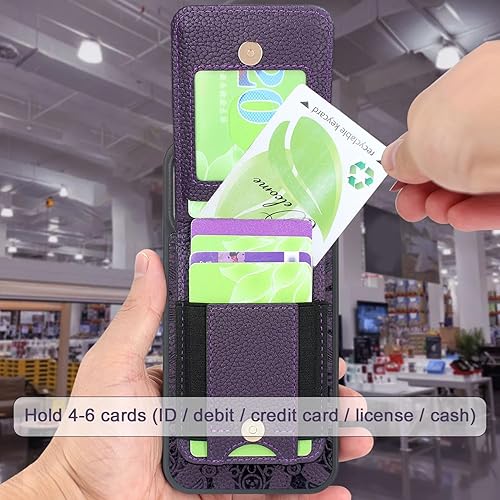 Miniatura 5 de Harryshell Funda magnética para iPhone 12  iPhone 12 Pro compatible con carga inalámbrica MagSafe y bolsillo con cremallera para montaje en