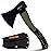 KSEIBI Hatchet with Sheath, Camping Axe for Splitting and Kindling Wood, Forged Steel Blade with Anti-Slip and Shock Reduction Handle Great Throwing Hatchets (Sausalito Green)
