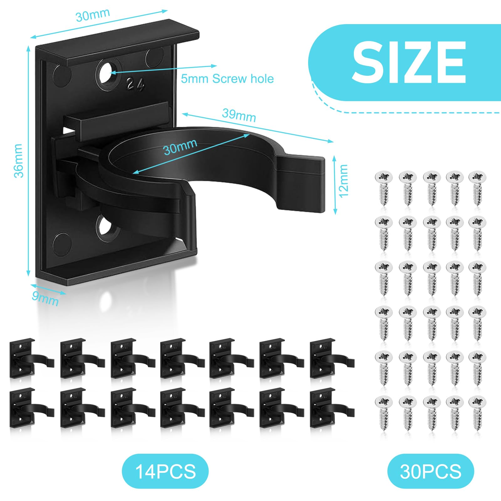 10pcs Heavy Duty Kitchen Kick Board Plinth Clips Kickboard Clips Plinth Leg Clips Kitchen Plinth Clips Kitchen Kickboard Clips Kick Board Plinth Clips Kitchen Baseboard Clips fit 30-31 mm (14+30) - Image 3