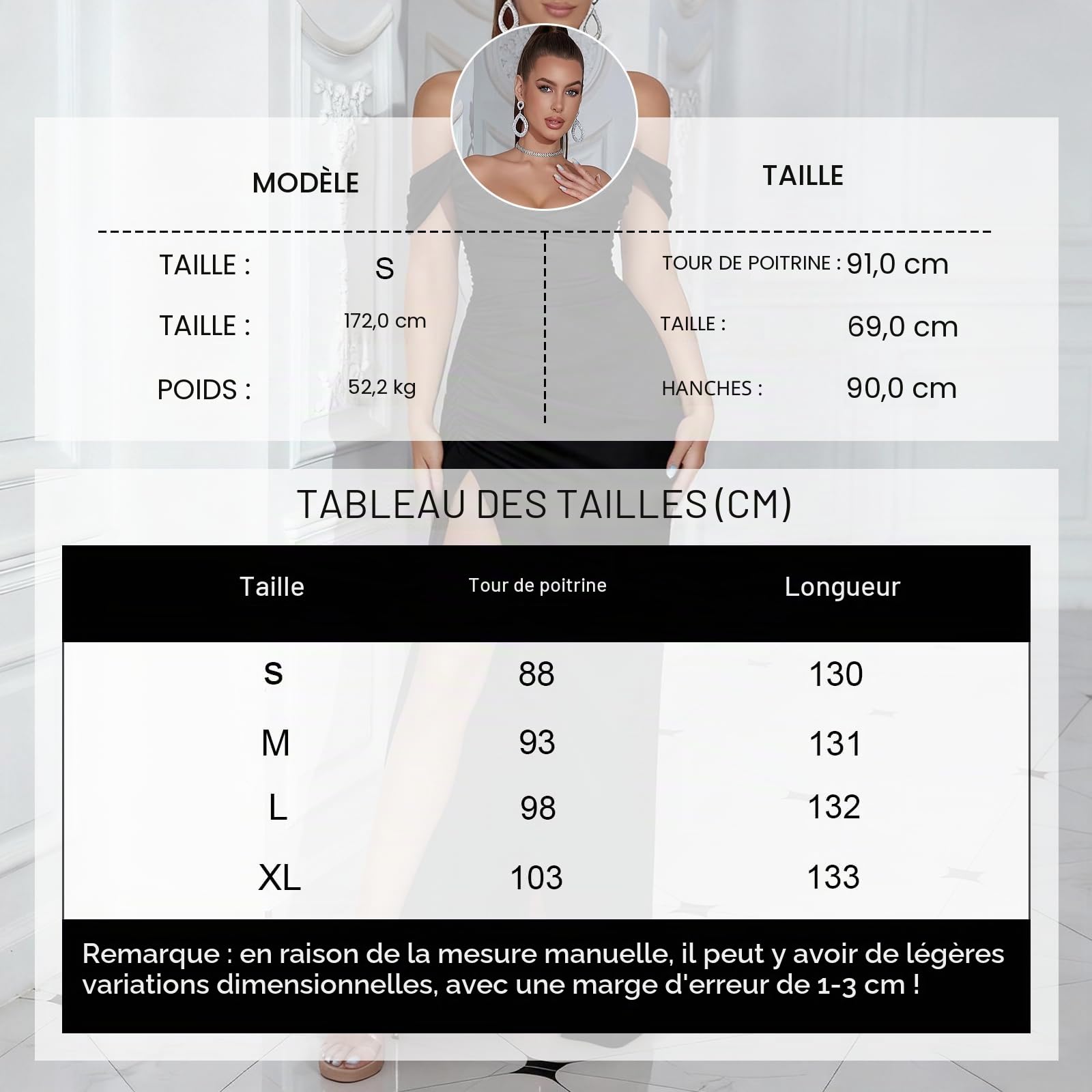 Robe de Soirée Longue pour Femme Maxi Robes Epaules Dénudées Fendue Élégant Robe de Cocktail Slim Bodycon Sexy Robes de Demoiselle d'honneur Formelle Ligne A pour Mariage Fête Gala Party Bal
