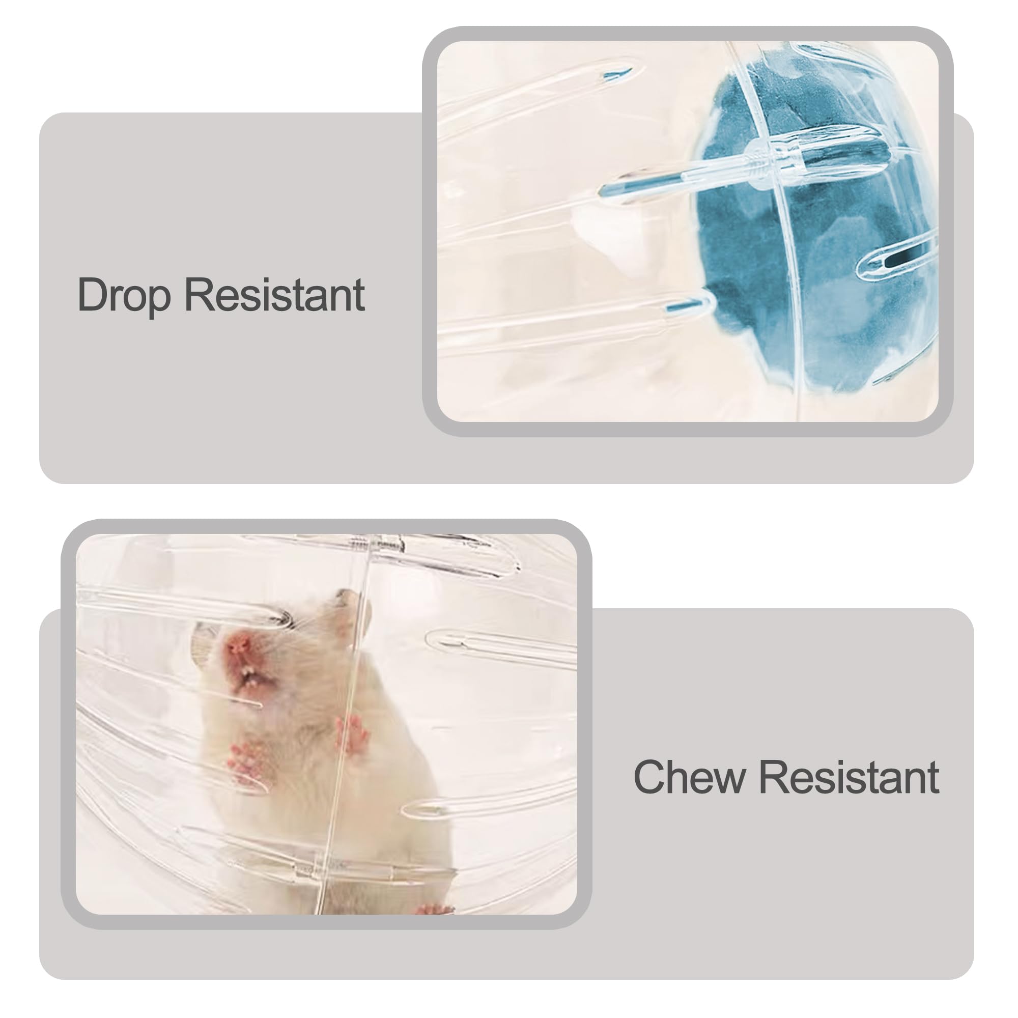 Balle de course transparente pour hamster, 18 cm, pour soulager l'ennui, pour cochon d'Inde, rat, gerbille, hérisson, petits animaux de compagnie, bleu