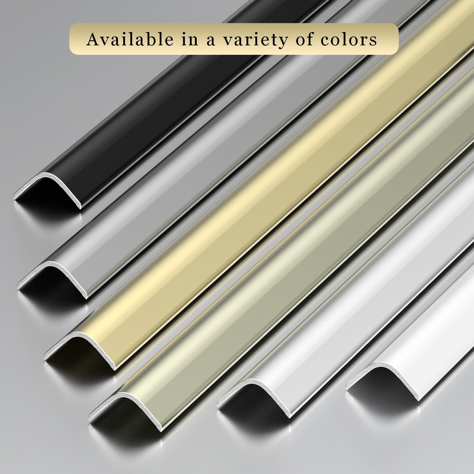 Protectores de esquina de 100 cm x 3 unidades de protectores de seguridad de esquina de aluminio para evitar arañazos y daños, perfecto para el hogar, la oficina y el uso industrial (champán