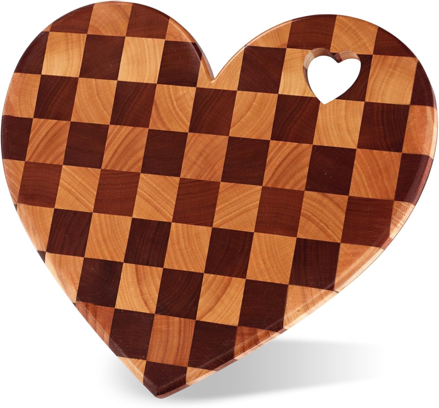 Baderke Heart Shaped Cutting Board Valentine's Day Gifts Acacia Wood Bread Cheese Serving Platter Serving Charcuterie Board for Meat Cheese Vegetables and Fruits Women Kitchen Valentines Gift