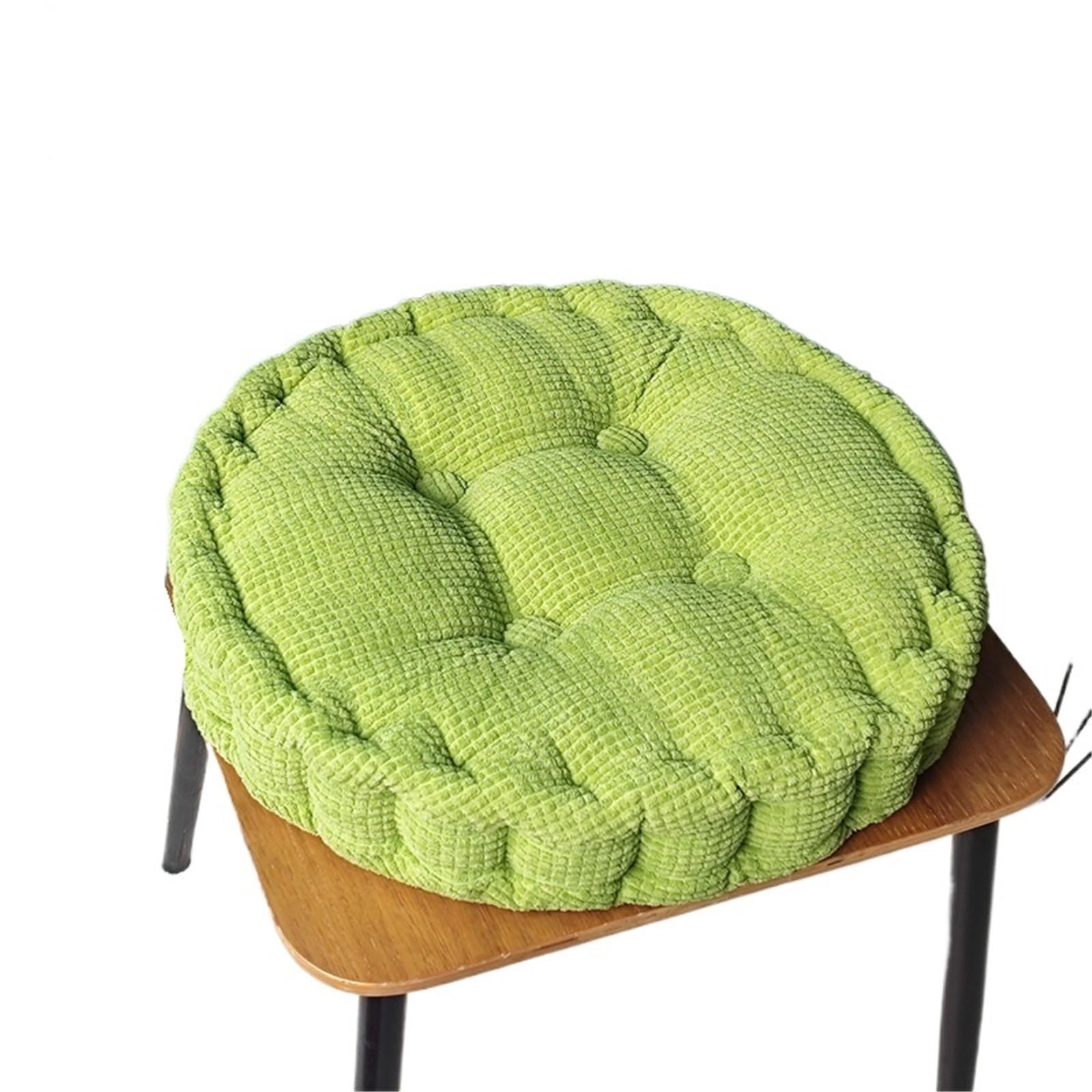 GIJMZY Thickened Corn Kernel-shaped Futon Cushion Tatami Office Chair Round Sofa(Green-round,45x45cm)