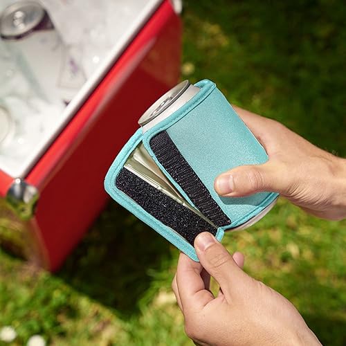 Miniatura 7 de HOST Insta-Chill - Enfriador de latas de gel y bolsa de hielo flexible congelable para latas regulares de 12 onzas, azul hielo