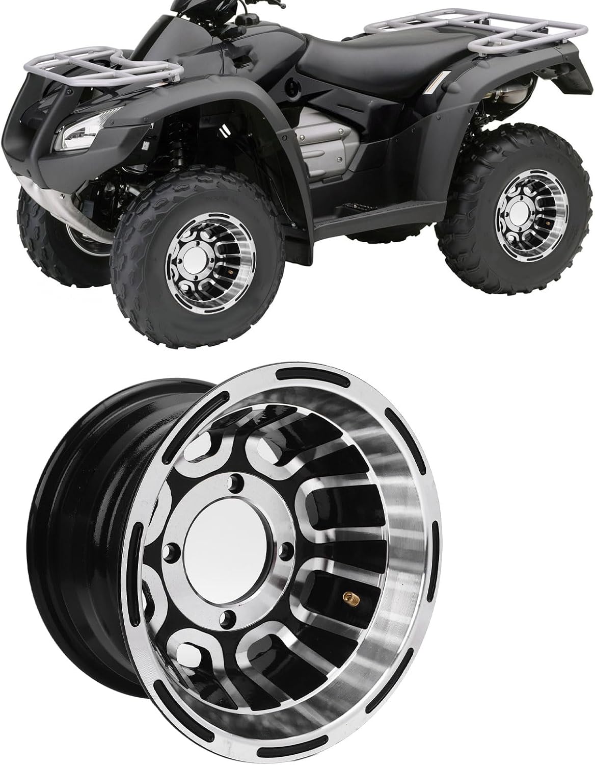 Aluminum Alloy ATV Wheel Rim, 8 Inch, Quad Bike, Go Kart, ATV Wheel Rim for Various Mounting Needs with Strong Adaptability