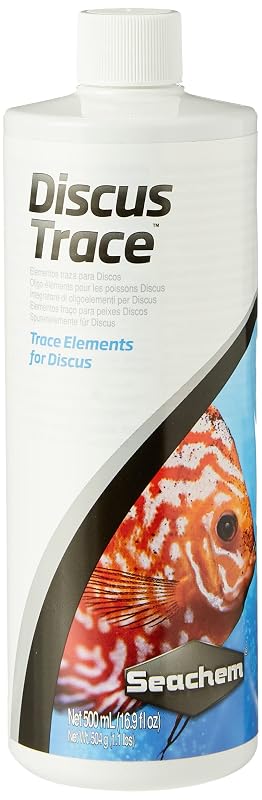 Tratamento de água para aquário Seachem Discus Trace para peixes discus, líquido sem sódio, 500 mL