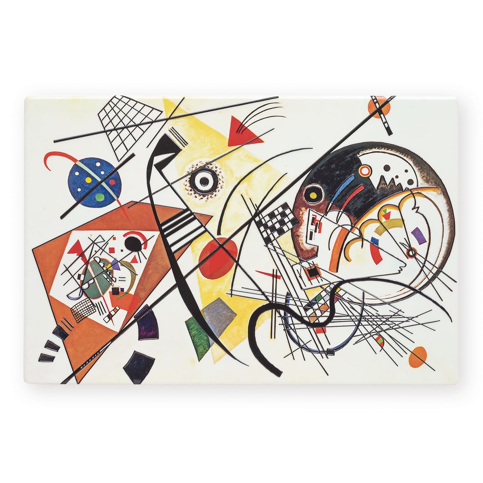 Art of Arora 2924 Transverse Line by Wassily Kandinsky Ceramic Tile Picture Plaque Wall Art, 20 x 30cm