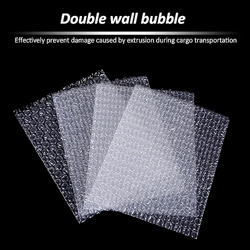 Miniatura 5 de Bolsas de burbujas, transparentes no autosellables, con amortiguación de doble pared, ideales para embalaje, envío, almacenamiento, mudanza (50