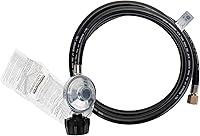 Vista 2 de Camco Low Pressure Gas Regulator Rated at 70,000 BTUs Per Hour Includes 8-Foot Hose Great for Camping, RVing, Grilling, and More (57704)
