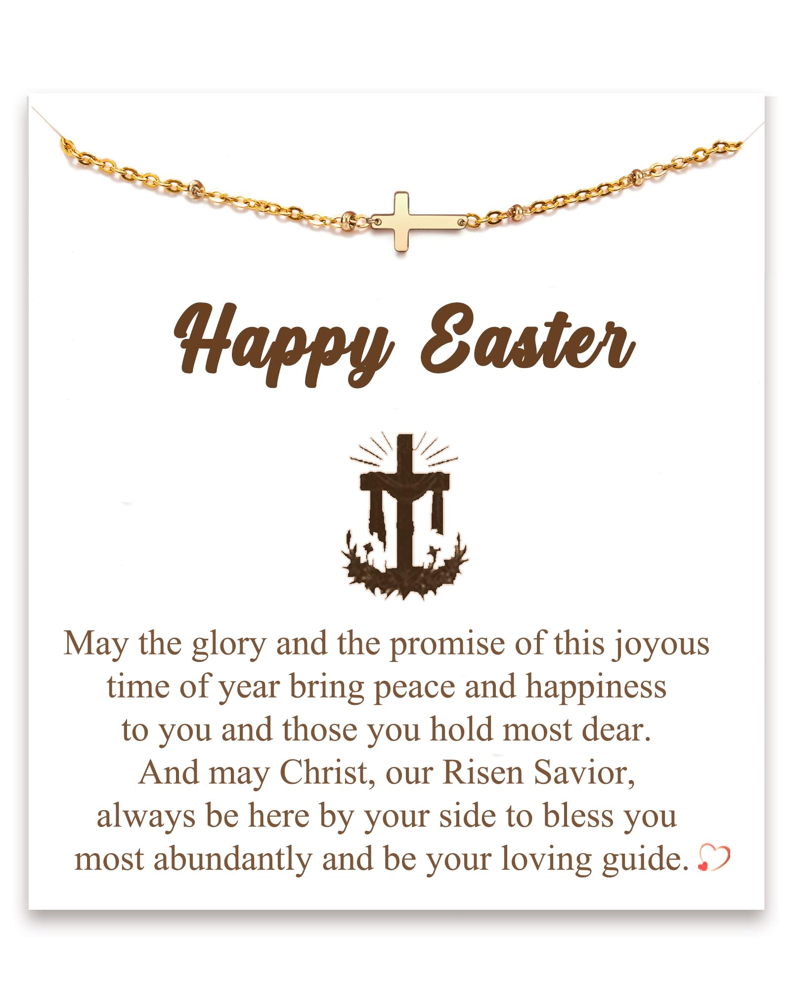 Tarsus Cross Bracelet for Women, Christian Gifts for Women, Religious Gifts Adjustable Dainty Cross Bracelet, Easter, Mother's Day, Christmas, Birthday