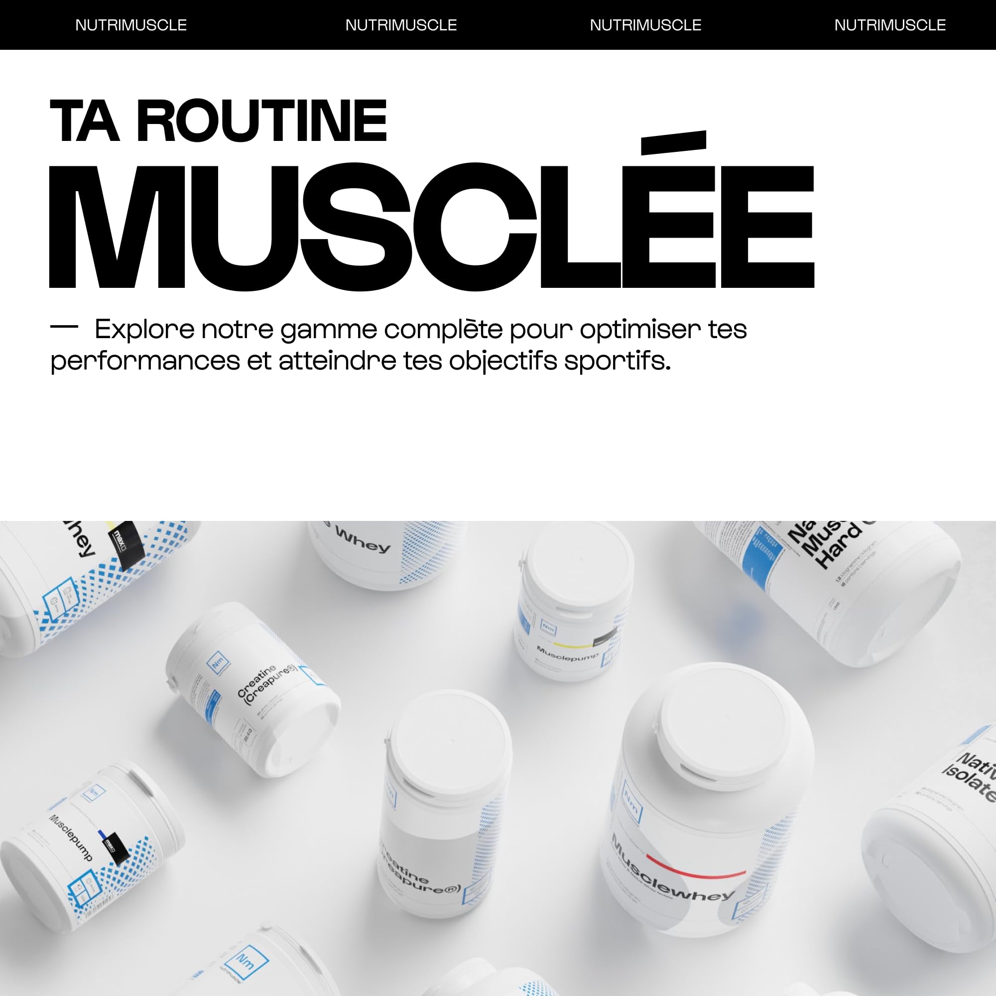 Nutrimuscle Pré-workout Musclepump 300 g Framboise Bleue | Pré-Workout mix BCAA, Arginine, Citrulline, Beta-Alanine - Congestion Musculaire - Booster Puissant - Musculation - Sport