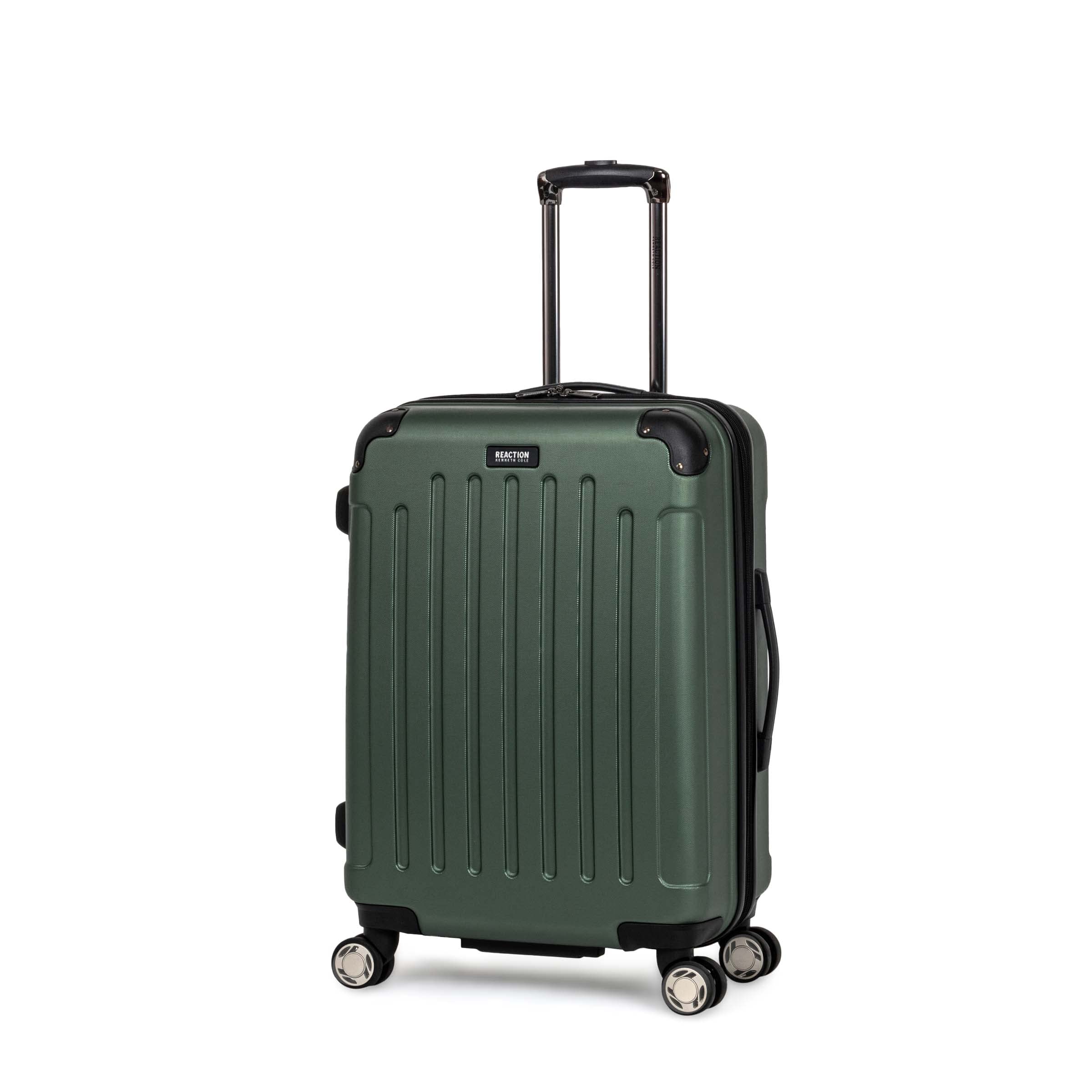 Kenneth Cole REACTION Renegade Luggage Expandable 8-Wheel Spinner Lightweight Hardside Suitcase, Cilantro, 24-Inch Checked
