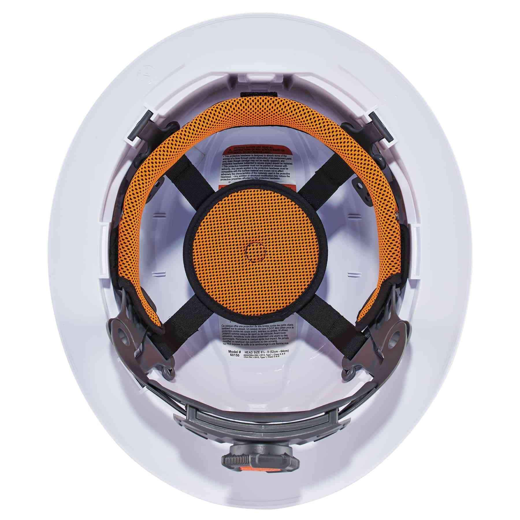 Casco Duro, ala Completa, suspensión de trinquete, Clase E, Ergodyne Skullerz 8971, Blanco