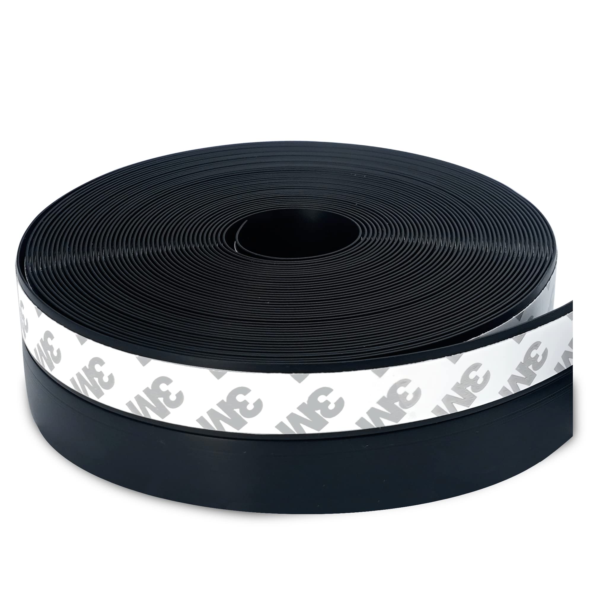 JEMESI Sigillante Autoadesivo, Porta Guarnizione Inferiore, Striscia Sigillante in Silicone Autoadesiva per Porte e Finestre,Insonorizzato, Weather Stripping,10mx35mm (nero)