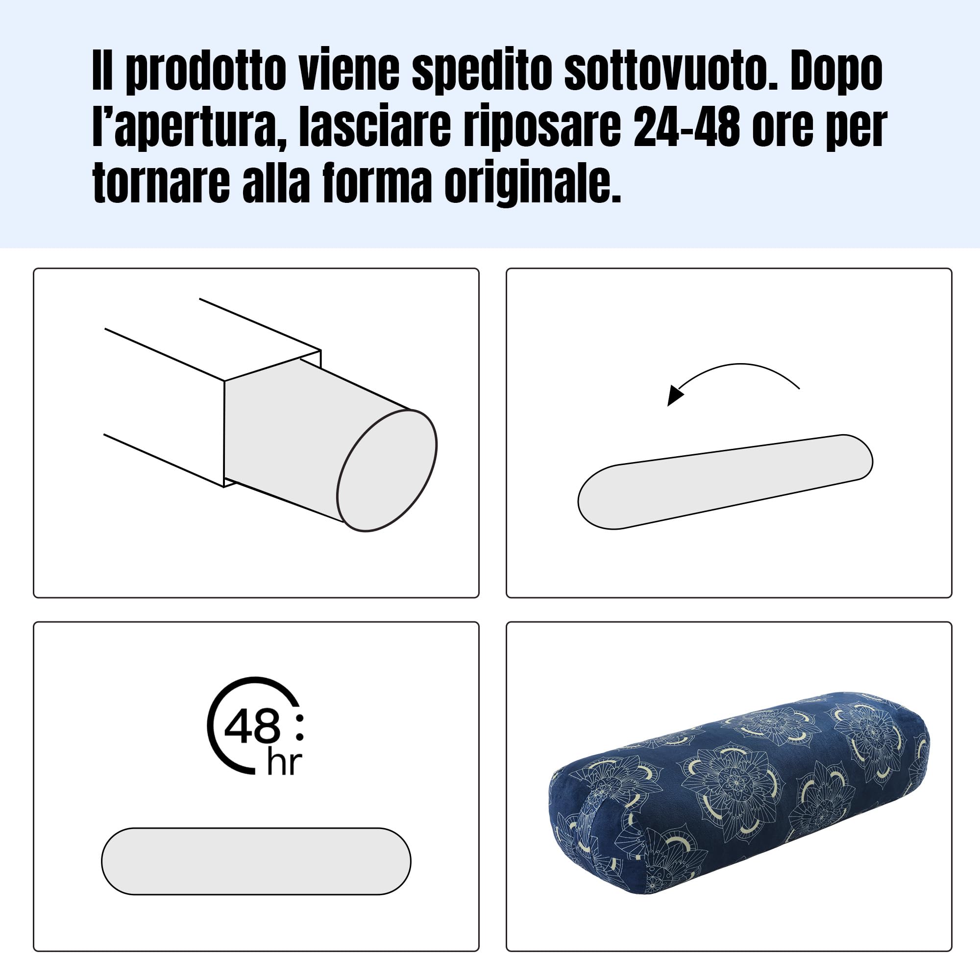 Cuscino Yoga, Cuscino Yoga Rettangolare Per Meditazione Rigenerante, Cuscino Meditazione Con Maniglia Per Il Trasporto, 70 * 27 * 15 cm