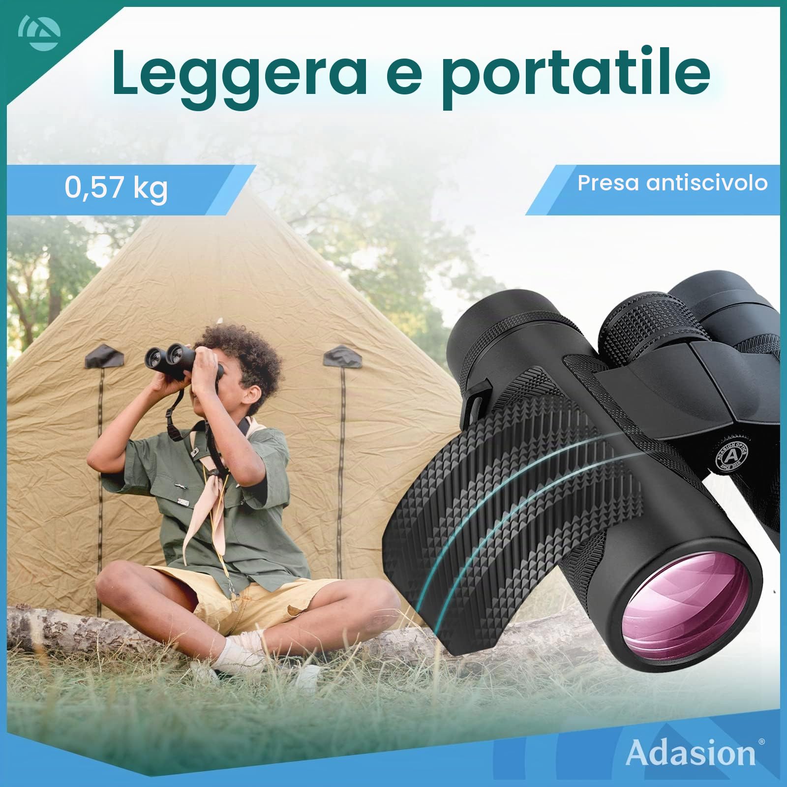 12 x 42 Binocolo Professionale Potente- Prismi BaK4 e Lente FMC, Potente Binocolo per Birdwatching, Caccia, Escursionismo con Adattatore per Cellulare e Treppiede