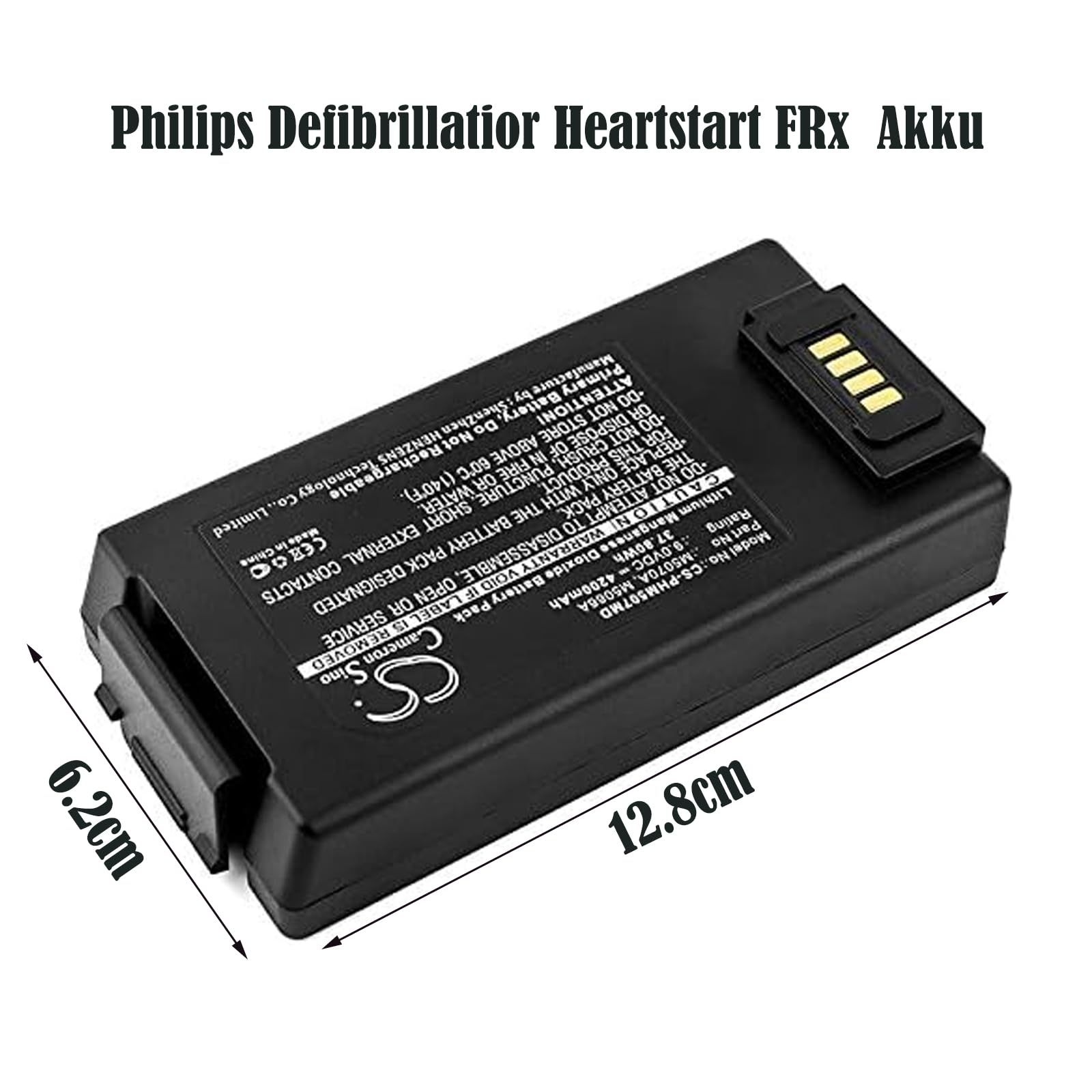 4200mAh Batería de Repuesto para Philips Defibrillatior Heartstart FRx, Defibrillatior Heartstart HS1, HeartStart FRx, HeartStart FRx 861304, HeartStart FRx AEDs, HeartStart Home Defibrillator