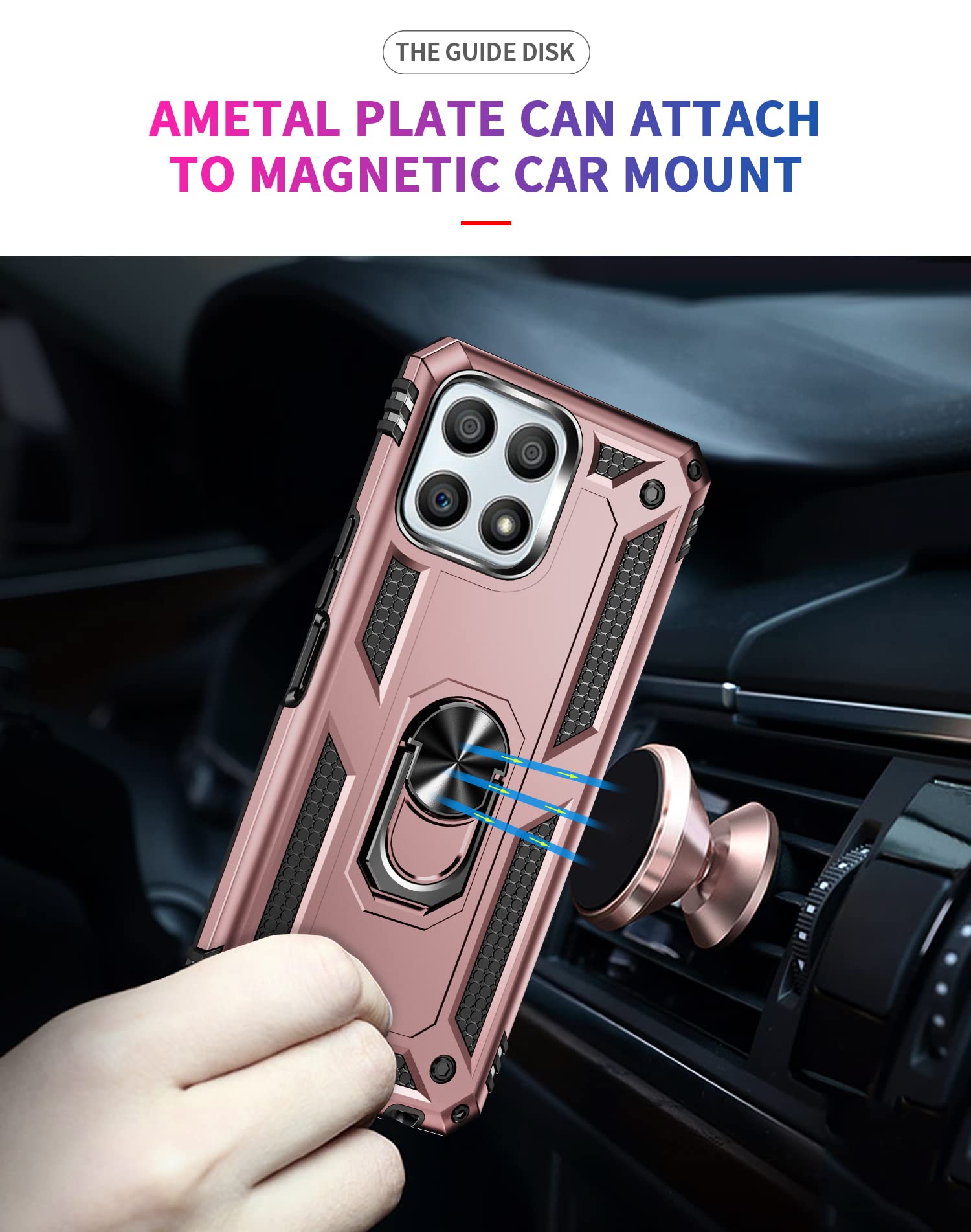 FTRONGRT Honor X9b Cover,Hybrid Dual Layer TPU+PC Custodia, Durevole
