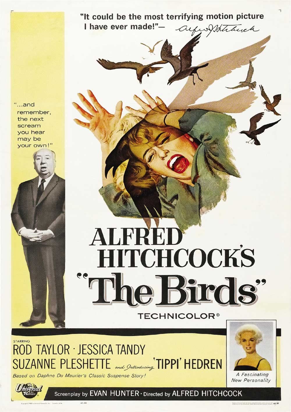 Omg Printing Alfred Hitchcock The Birds #2 Poster/Print/Picture Satin Photo Paper - A3-297Mm X 420Mm