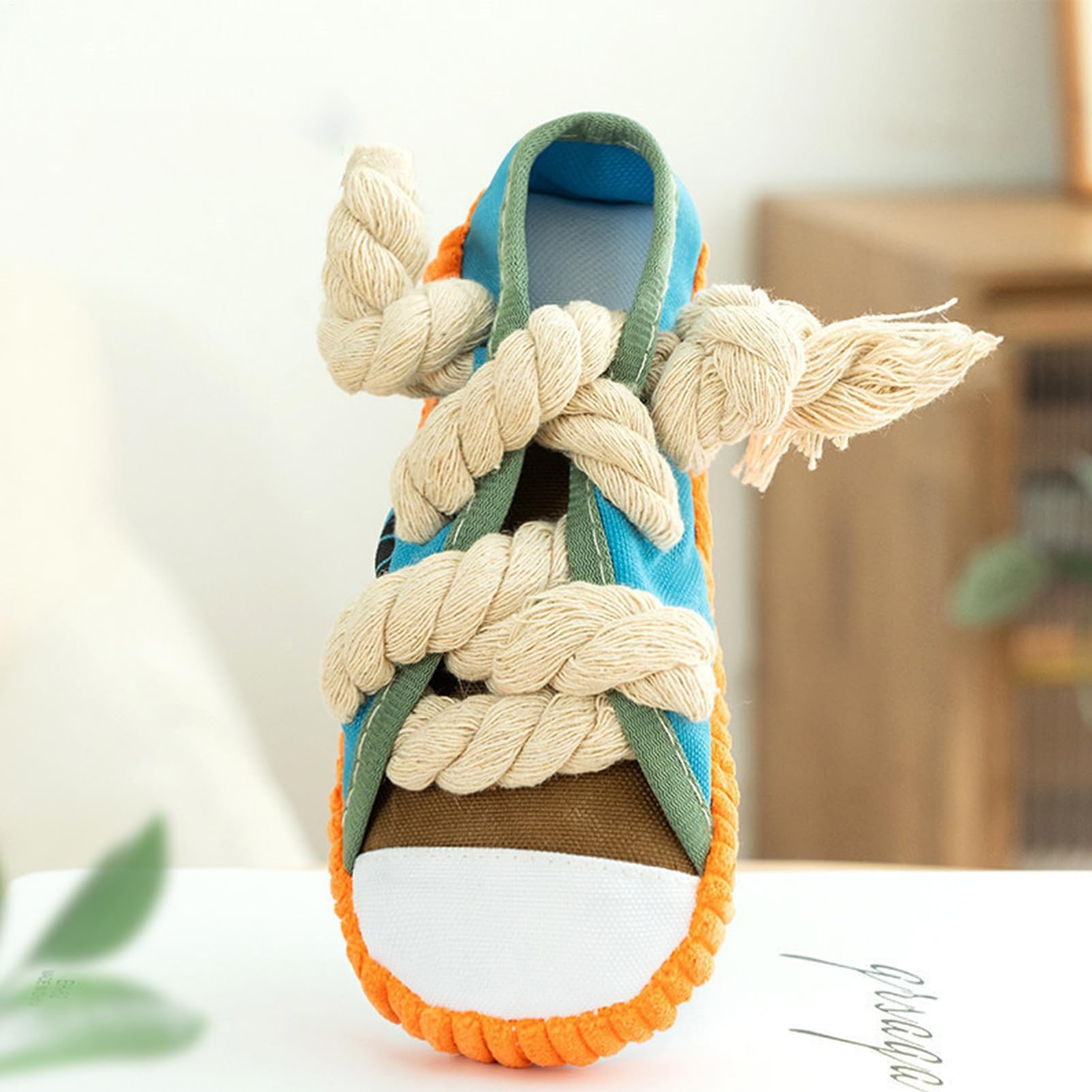 Juguetes de cuerda para perros, mordedor interactivo con forma de zapato, juguete masticable para mascotas para entrenamiento y recompensas para razas pequeñas, medianas y grandes, en interiores y
