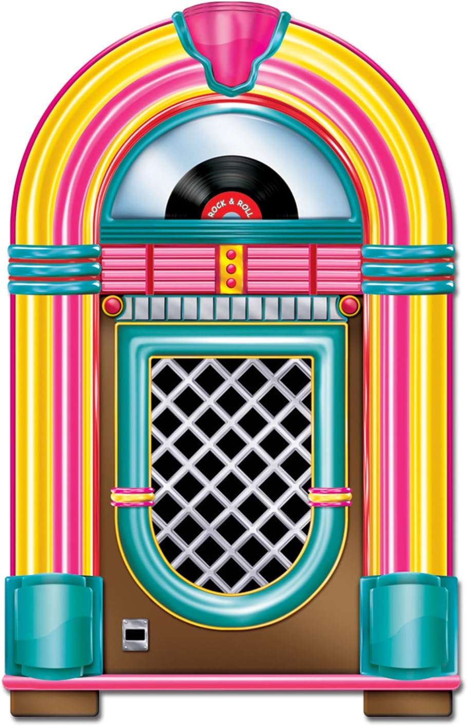Jukebox Cutout Party Accessory 3-Feet Tall | Printed on both Sides | (1-Count), multicolor,"36""" (57463)