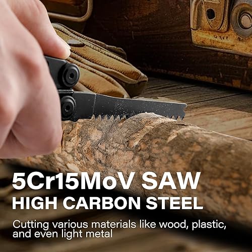 Miniatura 7 de RBLACK Longeron21 Multiherramienta, alicates multiherramienta 21 en 1 con bloqueo de seguridad y tijeras de acción de resorte, juego de múltiples