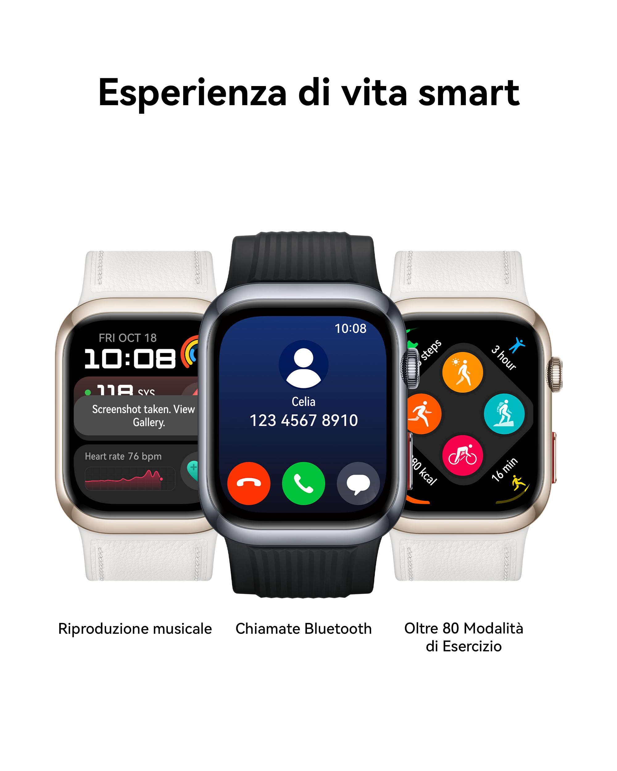 HUAWEI WATCH D2, smartwatch con monitoraggio pressione sanguigna, ECG a singola derivazione in grado di rilevare solo la fibrillazione atriale, stress, sonno, SpO2 e compatibile con iOS e Android