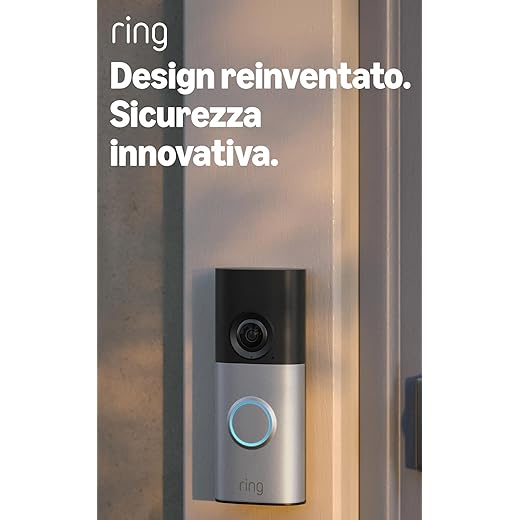 Videocitofono Plus cablato (Wired Video Doorbell Plus, ultimo modello) | Alimentatore plug-in | Campanello con videocamera fai-da-te | Retinal 2K | Prova gratuita di 30 giorni piano d'abbonamento Ring