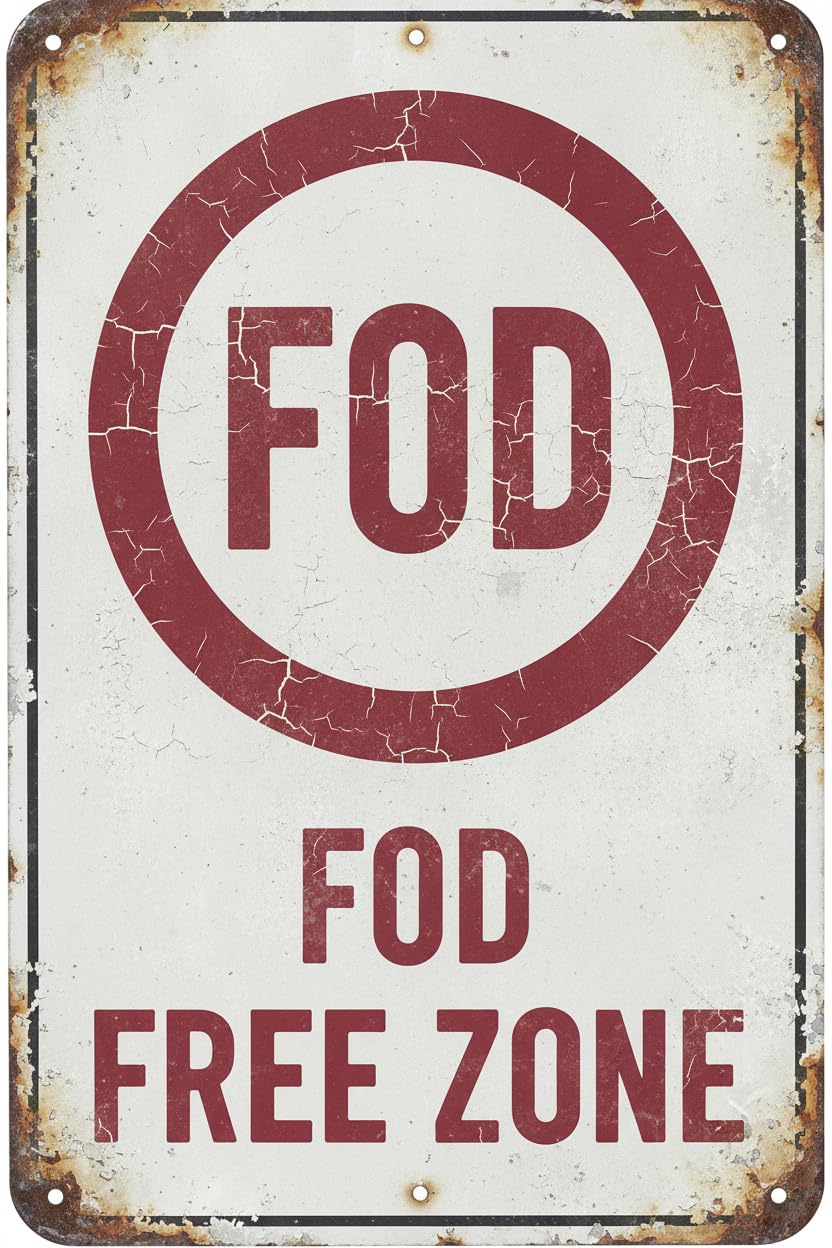 Wall Decor Safety Sign-fod Free Zone Metal Sign 8x12Inch Clear Signage For S, Fences Vintage Signs Aluminum Plates Printed