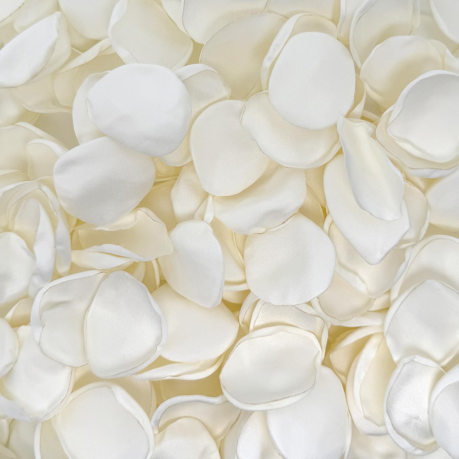 Vsosfiza 200 pétalos de Rosa de Seda para la Boda, pétalos Reutilizables, pétalos de dispersión Artificial para el Pasillo de la Boda, día de San Valentín, Despedidas de Soltera (Blanco)