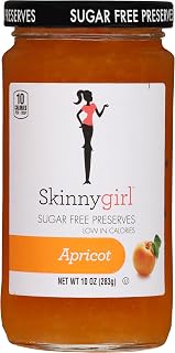 Skinnygirl Apricot Mimosa Sugar Free Preserves, Kosher Jam, 10oz - 10 Calorie Cocktail Inspired Spread