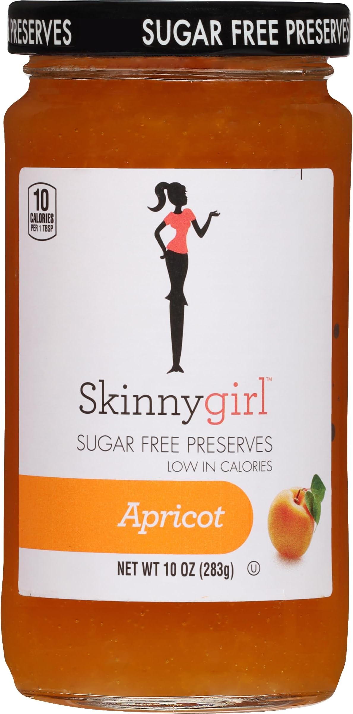 Skinnygirl Sugar Free Kosher Preserves, Apricot, 10 Ounce