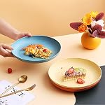20 Pieces Bowl Set Tablewares, Wheat Straw Dinnerware Sets, Lightweight Degradable Dinner Plates Set,Bowls, Cups, Tablewares Set, Dishwasher Safe Dinnerware Set