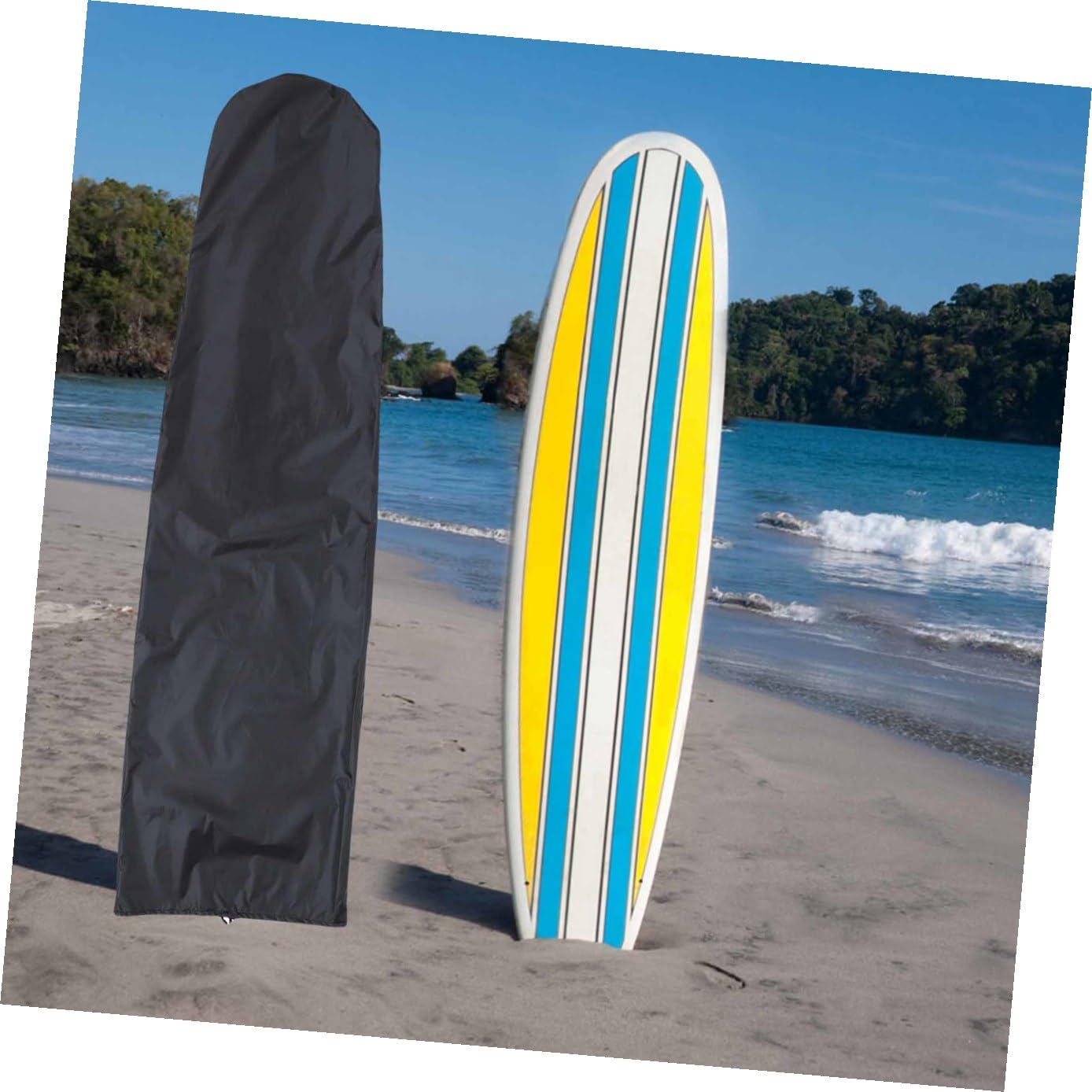 ibasenice Funda para Tabla de Surf Ligera Oxford Protección Exterior contra Polvo y Agua Funda Protectora para Snowboard y Surfboard Negra