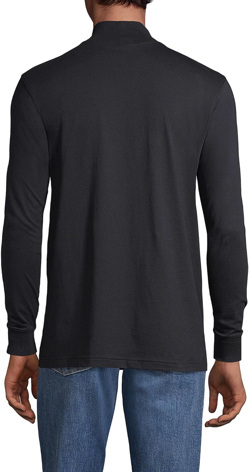 Lands' End Men's Super-T Cotton-Blend Mock Turtleneck Shirt - Image 2