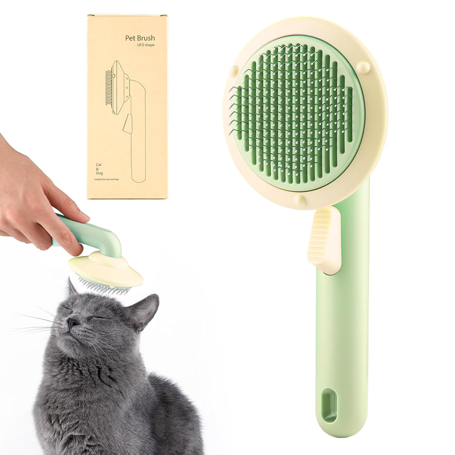 UFO Shape Cat Brush Dog Brush, Soft Cat Grooming Tool Brush