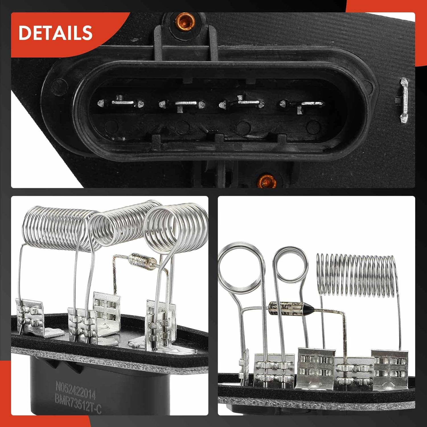A-Premium Front HVAC Blower Motor Resistor Compatible with Saturn SL2/SL1/SL 1991-2002, SC 1991-1992, SC2/SC1 1993-2002, SW2 1993-2001, SW1 1993-1999, with Wire Harness Kit