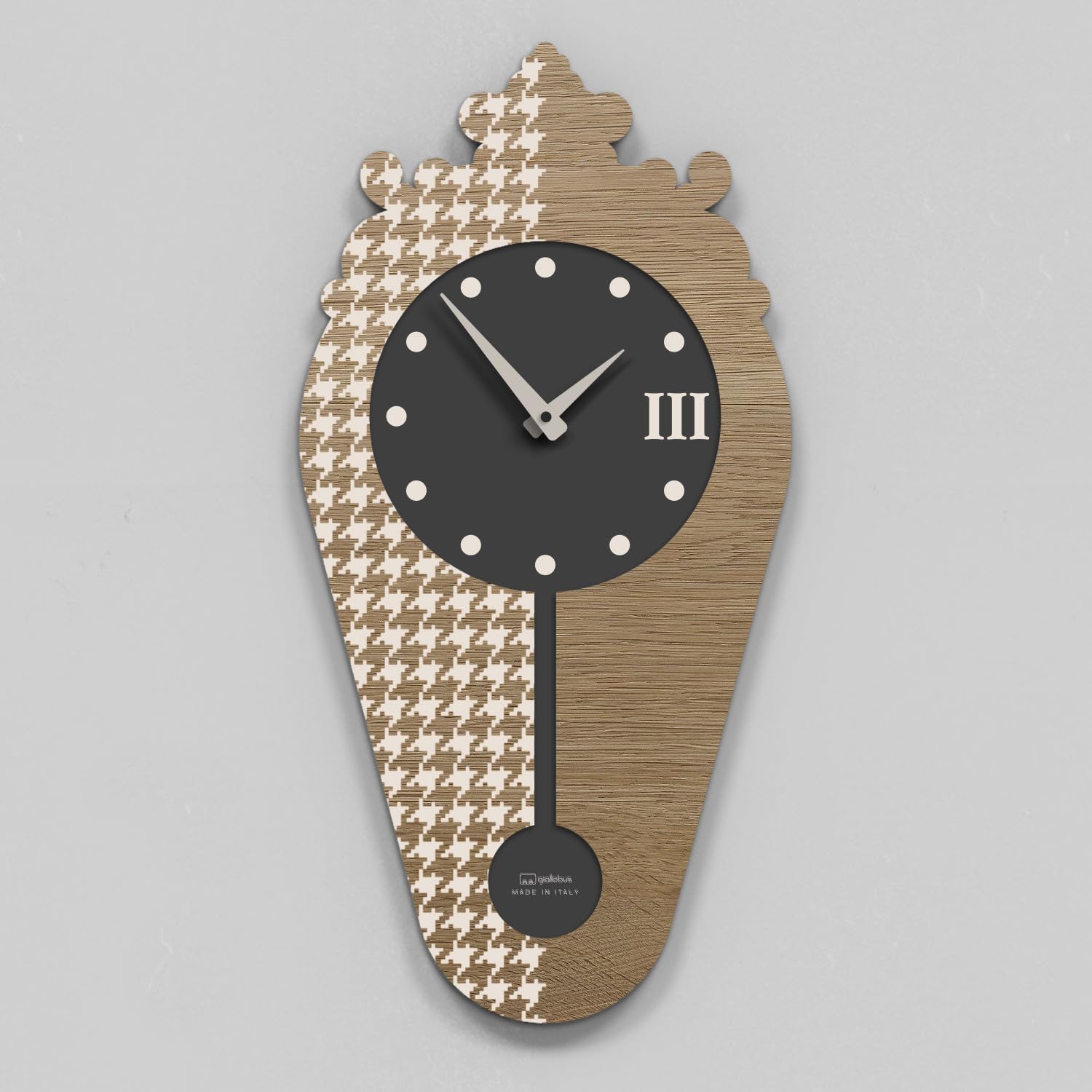Giallobus - Premium-Uhr - Liberty - MDF-Holz - 23x45-06 - Aztec - Italienisches Handwerk – geräuschlos – Geschenkidee – modern