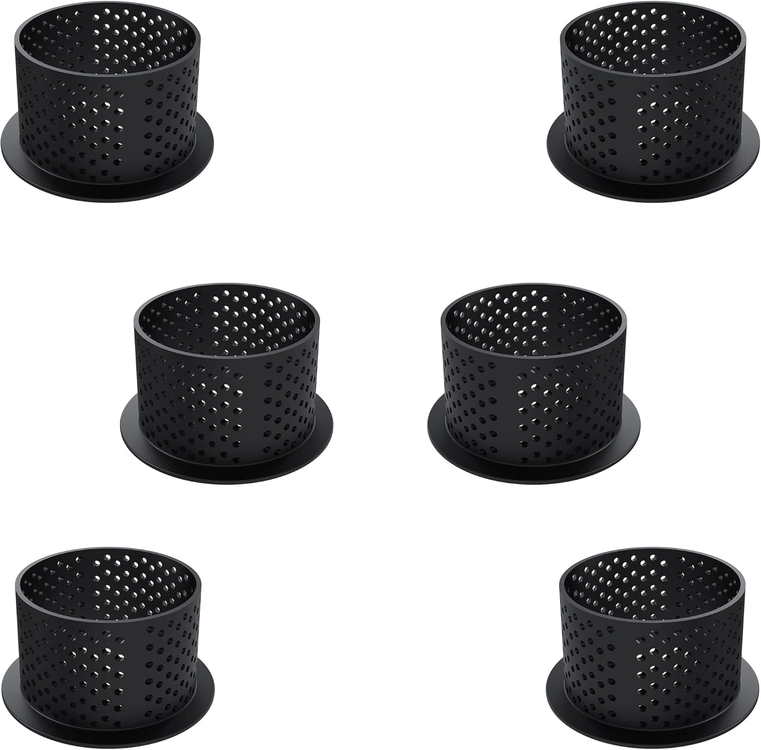 Silikomart Tarte-Ring-Round-50x35 Heat-Resistant Perforated Plastic Cutting Ring 1.96 Inch Diameter - 6 Pieces