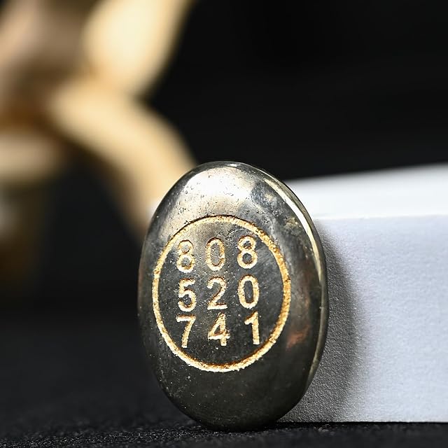 Foto 5 de 5 de Moneda magnética con símbolo de pirita de piedra Zibu