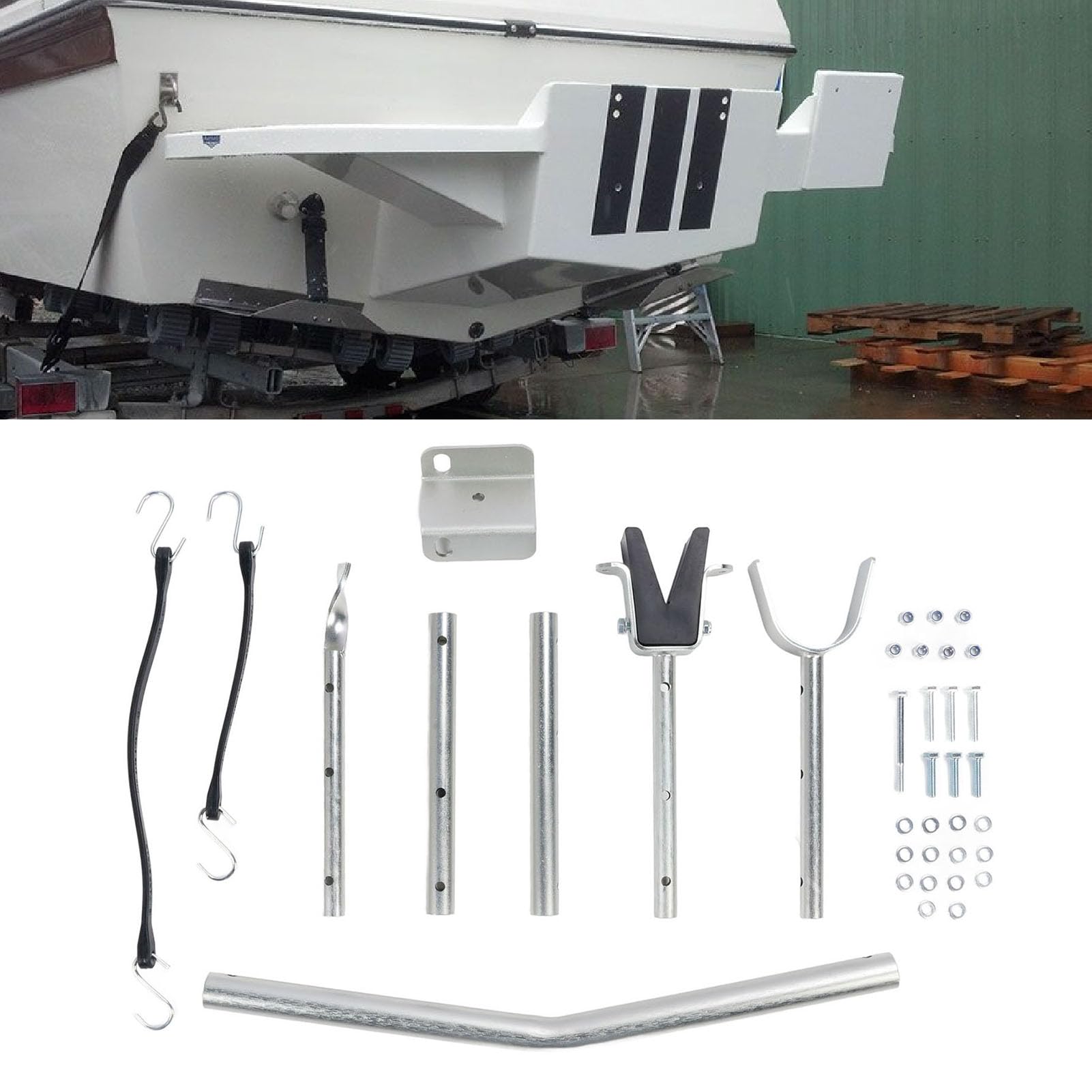 Transom Saver, 28 Bis 59 Zoll Verstellbarer Boots-Transom Saver 3001.1068, Boots-Außenbordmotor-Spiegelstützteile für Bis zu 150 PS Außenborder