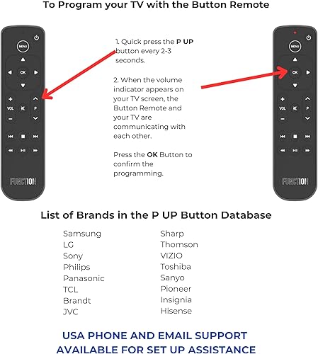 Miniatura 4 de Function101 F101-ATVRM-BT Control remoto de botón de reemplazo Bluetooth para Apple TV  Conectividad BLE e infrarrojos  2 pilas AAA incluidas