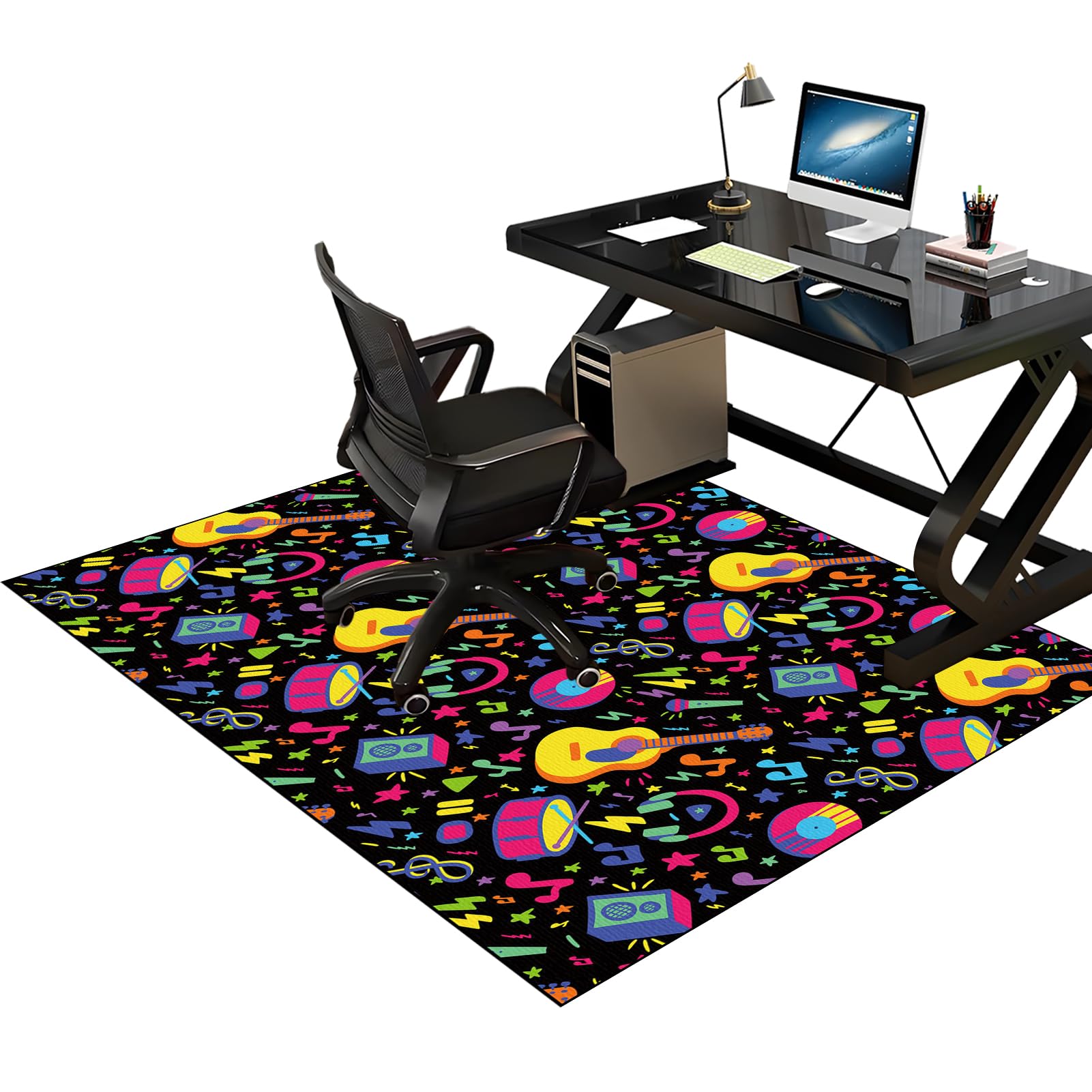 Tkuhknag Office Chair Mat for Hardwood Floor - Gaming Chair Mat for carpet floors 160 x 180 cm - Multi-Purpose Hard Floor Protector for Home and Office Non Slip Anti-scratch - Low Pile Desk Chair Mat