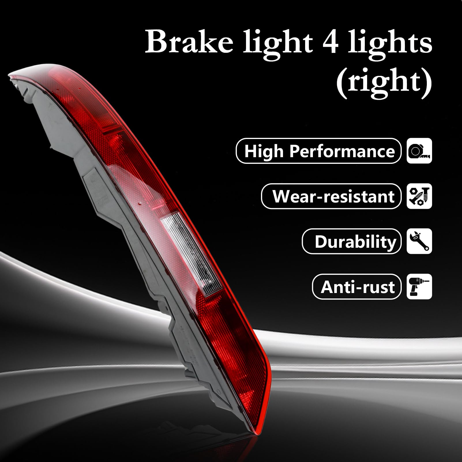 Fanale posteriore destro per Q5 2018-2021, fanale posteriore paraurti posteriore auto, indicatori di direzione, luce freno con 4 lampadine 80A945069A 80A945070A