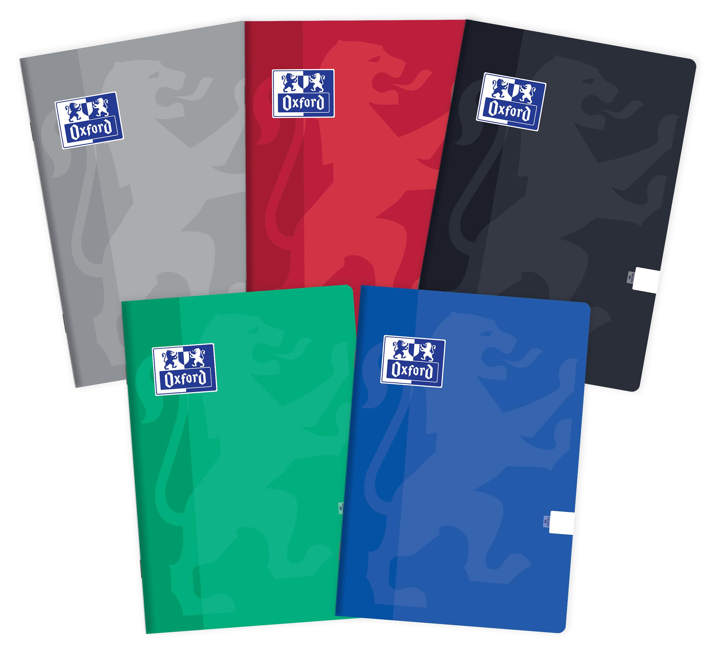 Oxford Exercise Book A4 60 Sheets Blank Pack of 5 Assorted Colours