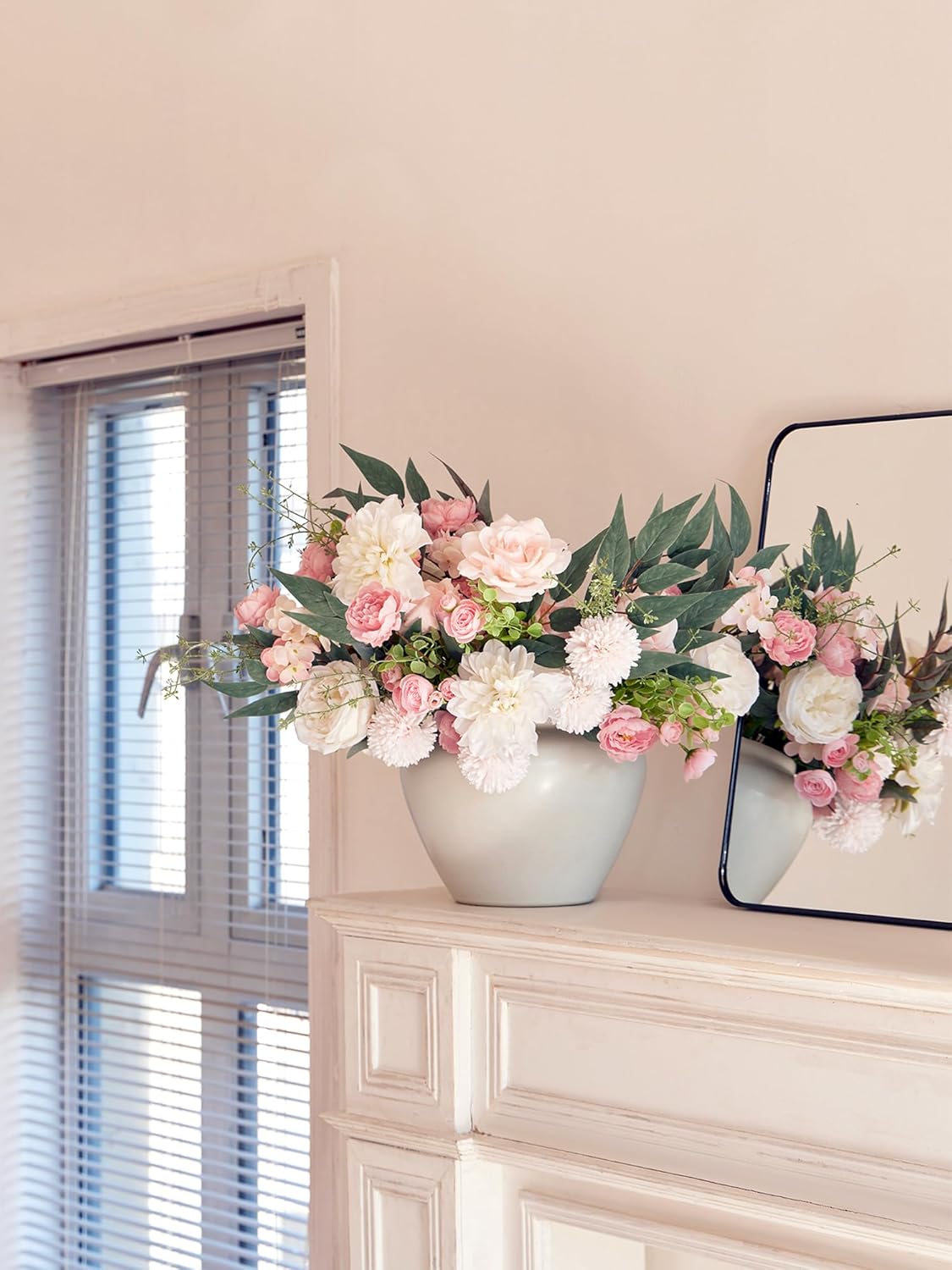 Anna's Whimsy Artificial Flowers Bouquets, Artificial Silk Flowers Bouquets for Wedding, Home Table Decorations, Wedding Centerpieces Bouquets Flowers Arrangement Decorations