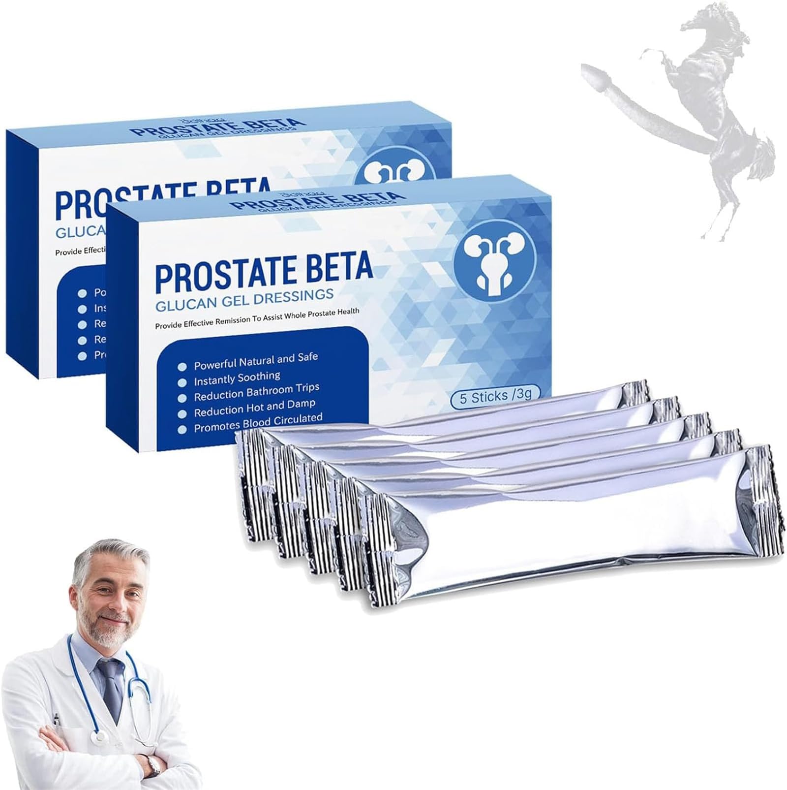 Royalprestige Prostate Beta Glucan Gel Dressings, See Results in 7 Days (2 Box)